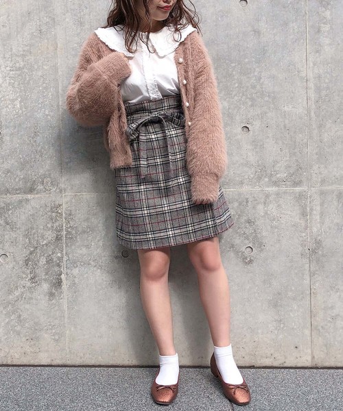 one after another NICE CLAUP（ワンアフターアナザーナイスクラップ）の「フリルレース襟ブラウス（シャツ/ブラウス・レディース・オフホワイト/ピンク系その他/ライトベージュ・FREE）」の7枚目の写真