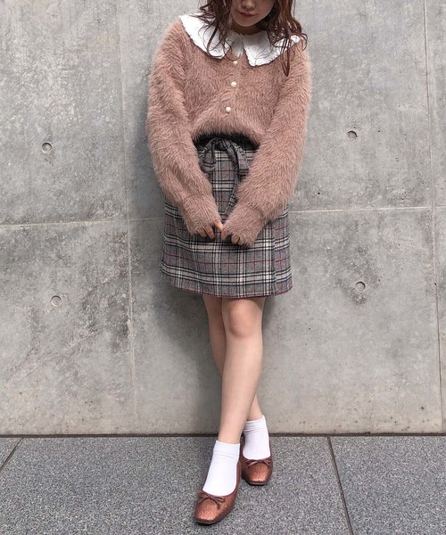 one after another NICE CLAUP（ワンアフターアナザーナイスクラップ）の「フリルレース襟ブラウス（シャツ/ブラウス・レディース・オフホワイト/ピンク系その他/ライトベージュ・FREE）」の8枚目の写真