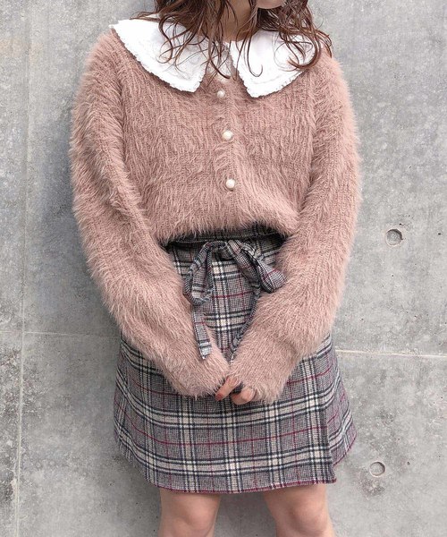 one after another NICE CLAUP（ワンアフターアナザーナイスクラップ）の「フリルレース襟ブラウス（シャツ/ブラウス・レディース・オフホワイト/ピンク系その他/ライトベージュ・FREE）」の9枚目の写真