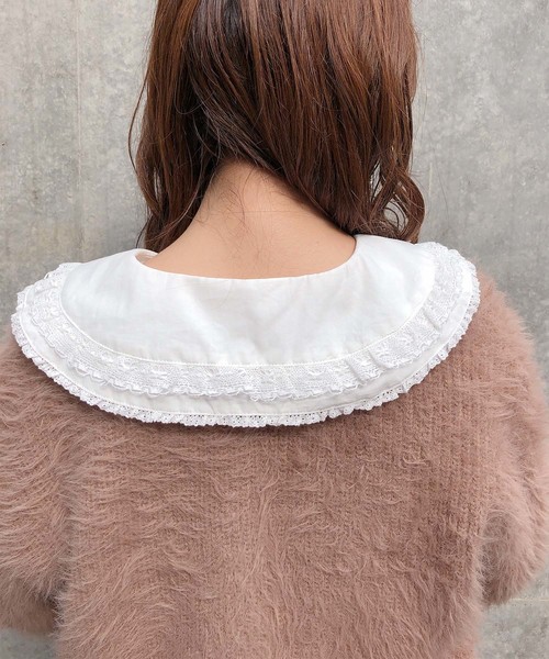 one after another NICE CLAUP（ワンアフターアナザーナイスクラップ）の「フリルレース襟ブラウス（シャツ/ブラウス・レディース・オフホワイト/ピンク系その他/ライトベージュ・FREE）」の11枚目の写真