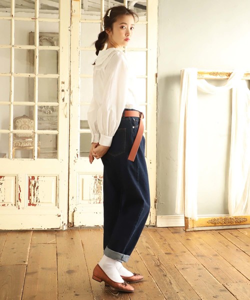 one after another NICE CLAUP（ワンアフターアナザーナイスクラップ）の「フリルレース襟ブラウス（シャツ/ブラウス・レディース・オフホワイト/ピンク系その他/ライトベージュ・FREE）」の21枚目の写真