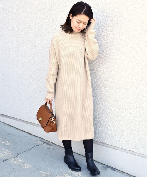 liflattie ships(リフラティ シップス)の「liflattie ships:7Gアゼボートネックワンピース◇(ワンピース・レディース・ダークグレー/ベージュ/ラベンダー・ONE SIZE)」の15枚目の写真