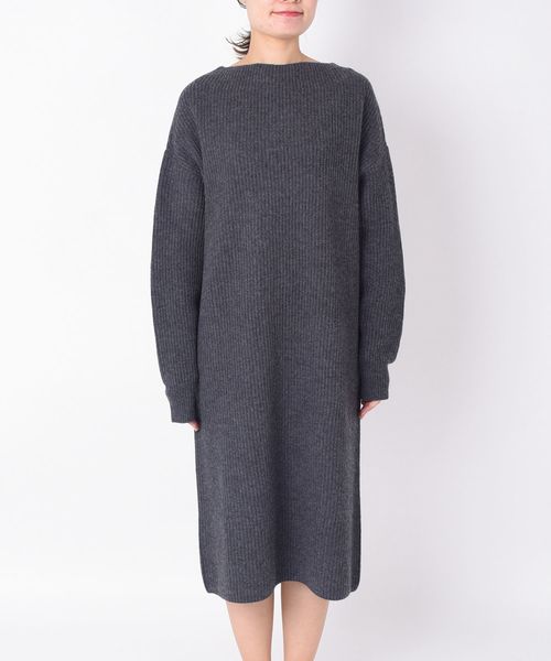 liflattie ships(リフラティ シップス)の「liflattie ships:7Gアゼボートネックワンピース◇(ワンピース・レディース・ダークグレー/ベージュ/ラベンダー・ONE SIZE)」の5枚目の写真