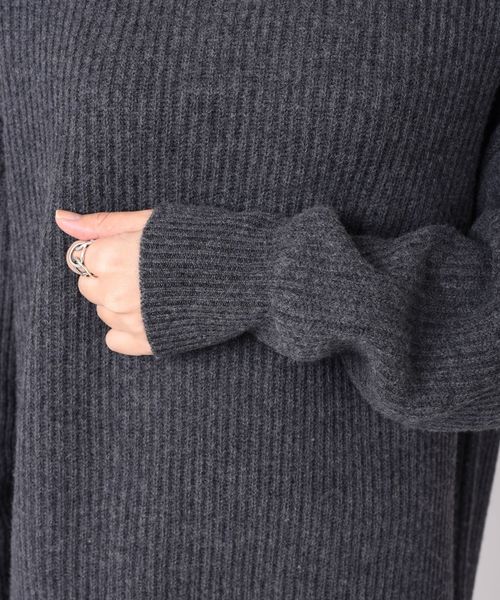 liflattie ships(リフラティ シップス)の「liflattie ships:7Gアゼボートネックワンピース◇(ワンピース・レディース・ダークグレー/ベージュ/ラベンダー・ONE SIZE)」の7枚目の写真