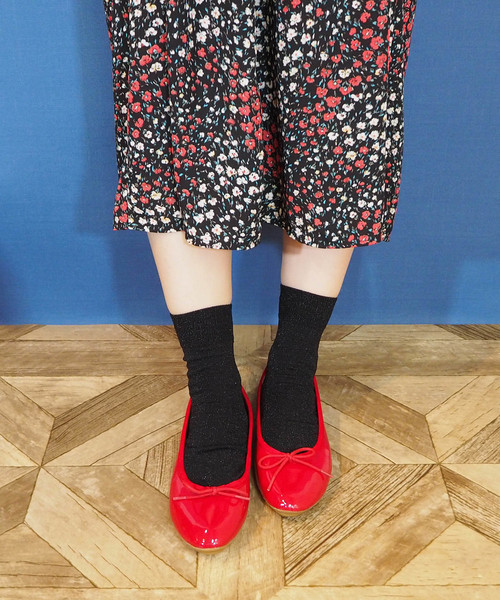 あしながおじさん（アシナガオジサン）の「〈あしながおじさん〉　大人気バレエシューズ（バレエシューズ・レディース・チェック/パイソン/レッド/レオパード/ゼブラ・23.0cm/22.5cm/24.5cm/24.0cm/23.5cm/25.0cm/22.0cm）」の2枚目の写真