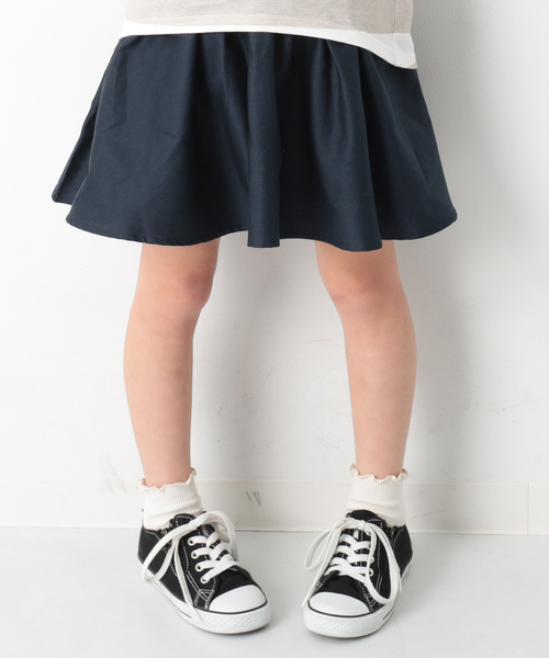 devirock（デビロック）の「ミニ丈ギャザースカッツ（スカート・キッズ・ピンク系その他/ピンク系その他2/ネイビー/オレンジ系その他/レッド系その他/カーキ/ベージュ/ラベンダー/ブラック/イエロー系その他/ワイン・160cm/140cm/150cm/120cm/130cm/100cm/110cm）」の5枚目の写真