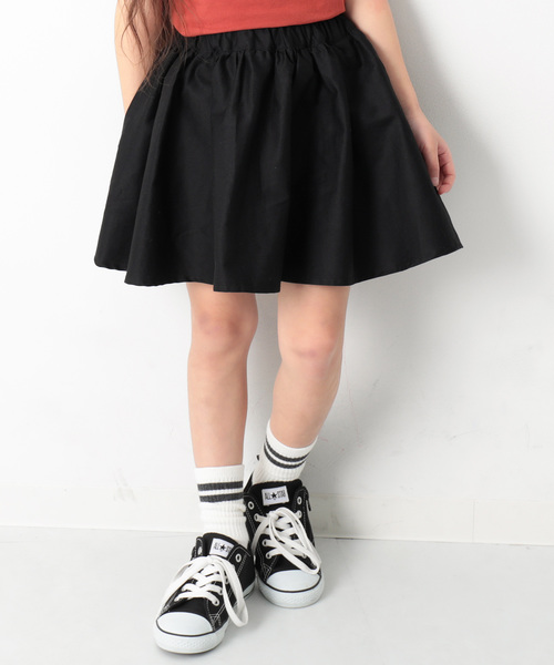 devirock（デビロック）の「ミニ丈ギャザースカッツ（スカート・キッズ・ピンク系その他/ピンク系その他2/ネイビー/オレンジ系その他/レッド系その他/カーキ/ベージュ/ラベンダー/ブラック/イエロー系その他/ワイン・160cm/140cm/150cm/120cm/130cm/100cm/110cm）」の2枚目の写真