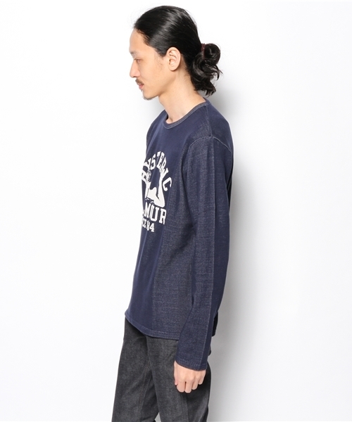 HYSTERIC GLAMOUR（ヒステリックグラマー）の「COLLEGE #1 pt T-SH（Tシャツ/カットソー・メンズ・ピンク/ネイビー/チャコールグレー・LARGE/SMALL/MEDIUM）」の4枚目の写真