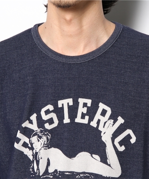 HYSTERIC GLAMOUR（ヒステリックグラマー）の「COLLEGE #1 pt T-SH（Tシャツ/カットソー・メンズ・ピンク/ネイビー/チャコールグレー・LARGE/SMALL/MEDIUM）」の6枚目の写真