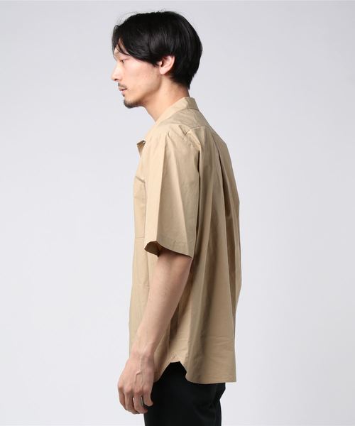 DANTON オーバーシャツ　ブラウン　42 ダントン 未使用品 DANTON ダントン ラウンドカラー プルオーバーシャツ