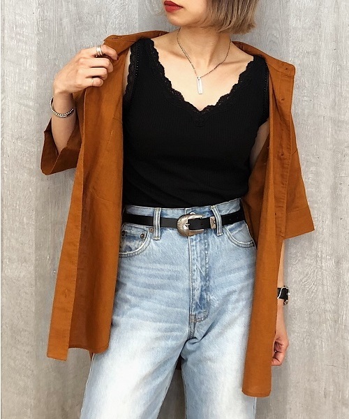 PAGEBOY（ページボーイ）の「アサコンBIGシャツSS（シャツ/ブラウス・レディース・ライトベージュ/ブラウン/カーキ/ブラック・FREE）」の12枚目の写真