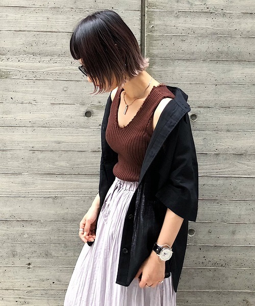 PAGEBOY（ページボーイ）の「アサコンBIGシャツSS（シャツ/ブラウス・レディース・ライトベージュ/ブラウン/カーキ/ブラック・FREE）」の7枚目の写真