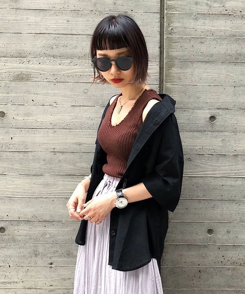 PAGEBOY（ページボーイ）の「アサコンBIGシャツSS（シャツ/ブラウス・レディース・ライトベージュ/ブラウン/カーキ/ブラック・FREE）」の14枚目の写真