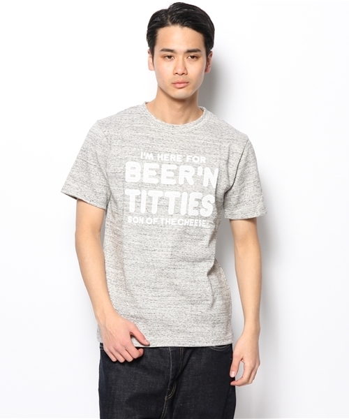 Free Peddler Market(フリーペドラーマーケット)の「【SON OF THE CHEESE】BEER TEE(Tシャツ/カットソー・メンズ・グレー/ブラウン/ネイビー・LARGE/SMALL/MEDIUM)」の2枚目の写真
