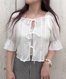 one after another NICE CLAUP | 【Petite】ribbon blouse(シャツ/ブラウス)