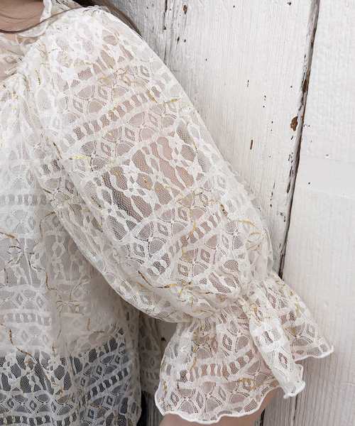 one after another NICE CLAUP（ワンアフターアナザーナイスクラップ）の「【Petite by NICE CLAUP】ribbon blouse（シャツ/ブラウス・レディース・アイボリー/オフホワイト・FREE）」の9枚目の写真