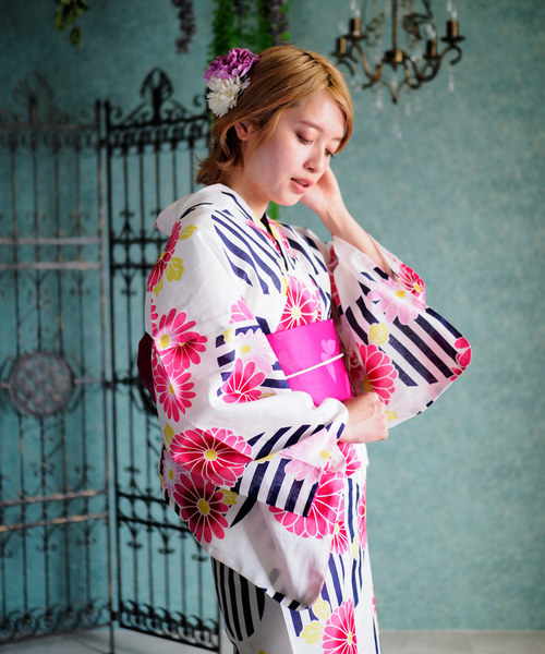 雑誌掲載 セブンティーン掲載 フェイス浴衣今だけ4点セット（浴衣