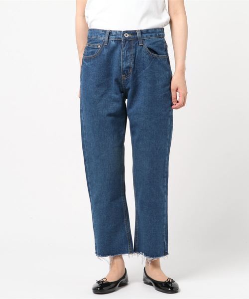 DING（ディング）の「DING/クロップドデニムパンツ（デニムパンツ・レディース・ライトインディゴブルー/インディゴブルー・MEDIUM/SMALL）」の8枚目の写真