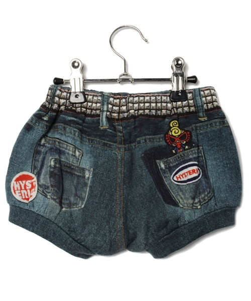 HYSTERIC MINI（ヒステリックミニ）の「BABY simple rock “LIKE A  bloomers (1分丈)”（その他パンツ・キッズ・インディゴブルー・FREE）」の4枚目の写真