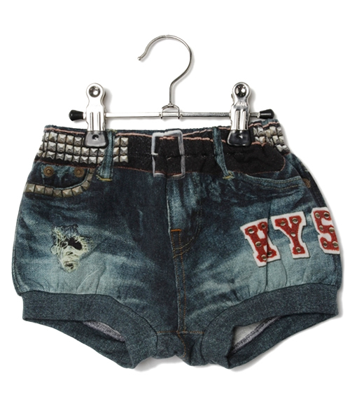 HYSTERIC MINI（ヒステリックミニ）の「BABY simple rock “LIKE A  bloomers (1分丈)”（その他パンツ・キッズ・インディゴブルー・FREE）」の5枚目の写真