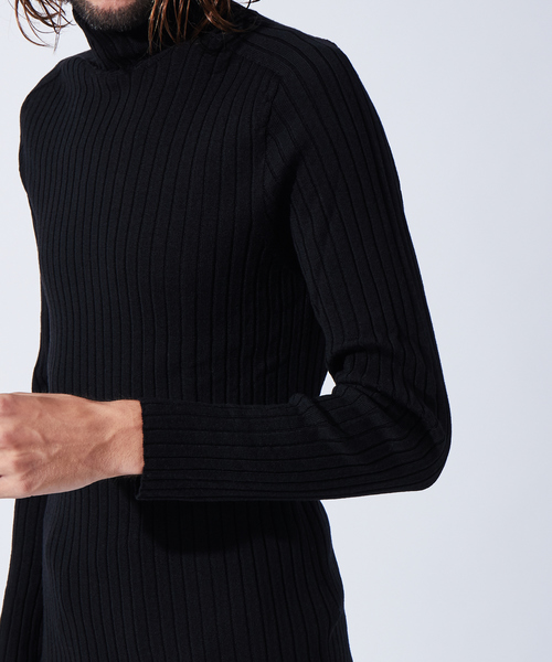 5351 POUR LES HOMMES(ゴーサンゴーイチプールオム)の「ワイドリブホールガーメントハイネック(ニット/セーター・メンズ・グレー/ブルー/ホワイト/ブラック・44/46/48/50)」の12枚目の写真