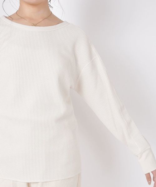 SHIPS（シップス）の「ワッフルプルオーバー◇（Tシャツ/カットソー・レディース・ホワイト/ブラック/ピンク・ONE SIZE）」の16枚目の写真