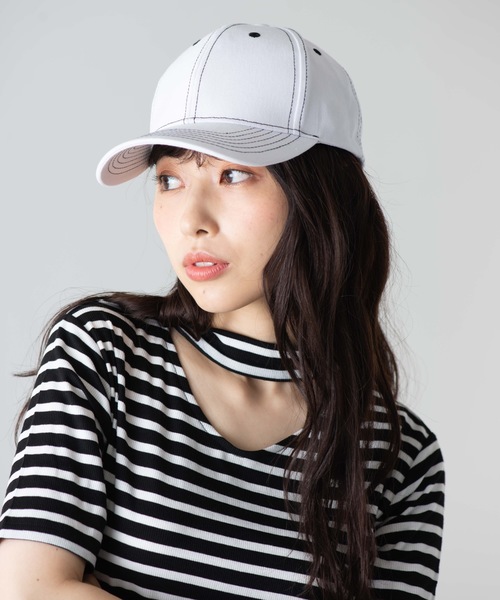 WEGO（ウィゴー）の「WEGO/ステッチベースボールキャップ（キャップ・メンズ・ブラック/ホワイト・FREE）」の11枚目の写真