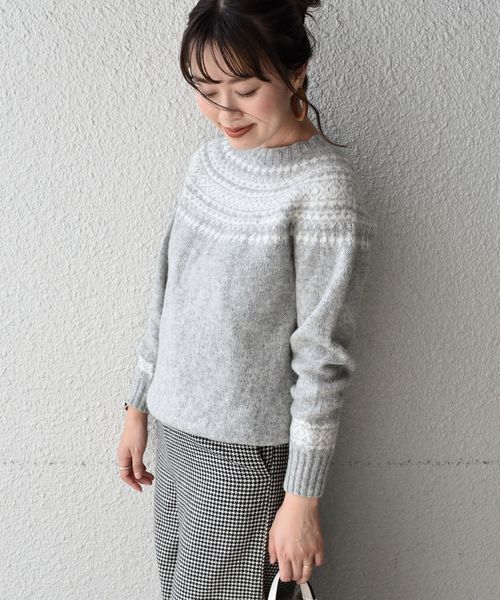 Hurley (ハーレー)の「HARLEY:フェアアイルシェットランドニット(ニット/セーター・レディース・ホワイト/ライトグレー/ブラック/レッド/ブルー系その他・ONE SIZE)」の3枚目の写真