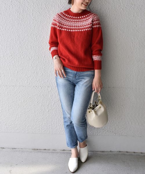 Hurley (ハーレー)の「HARLEY:フェアアイルシェットランドニット(ニット/セーター・レディース・ホワイト/ライトグレー/ブラック/レッド/ブルー系その他・ONE SIZE)」の15枚目の写真