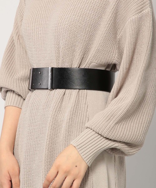 PAGEBOY（ページボーイ）の「ピンバックルBIGベルト（ベルト・レディース・ブラック/ダークブラウン・FREE）」の2枚目の写真