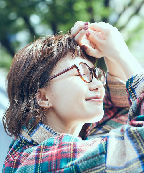 Zoff（ゾフ）の「柴田紗希モデル｜Zoff CLASSIC Girls Collection｜ボストン型めがね（メガネ・レディース・ブラック/ブラウン/グリーン・FREE）」の17枚目の写真