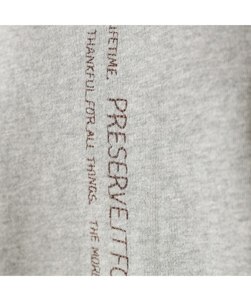 PUAL CE CIN(ピュアルセシン)の「ロゴ刺繍裏毛プルオーバー(Tシャツ/カットソー・レディース・チャコールグレー/グレー/オートミール/キャメル・FREE)」の14枚目の写真