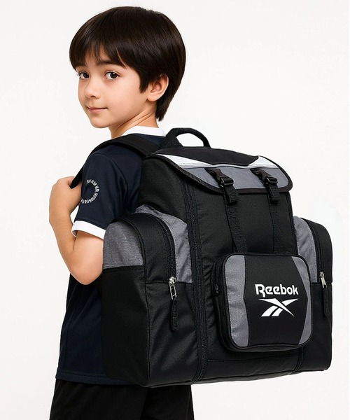 Reebok(リーボック)の「Reebok/リ-ボック キッズ ナップサック付き A4サイズ収納可能 大容量 修学旅行 キャンプ サブリュック バックパック 50L(バックパック/リュック・キッズ・ブラック/ブルー/ブラック系その他/ブルー系その他・FREE)」の16枚目の写真