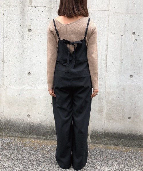 twin collective サロペット サスペンダー パンツ twin collective サロペット サスペンダー パンツ 黒 コットン サスペンダー付きオーバーオール