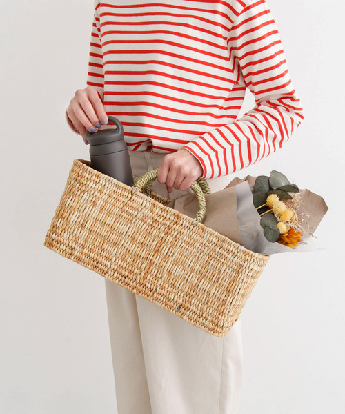 URBAN RESEARCH DOORS(アーバンリサーチドアーズ)の「アフリカンスクエア ストロー横長かごM(インテリア雑貨・レディース・その他・MEDIUM)」の11枚目の写真