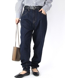 深ゆるまた ゆったりサルエルデニムパンツ S M L LL 3L 4L 大きいサイズ
