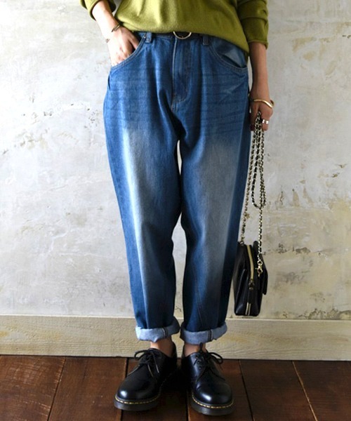 and it_（アンドイット）の「深ゆるまたサルエルデニムパンツ（デニムパンツ・レディース・ブルー/ネイビー/その他2/その他1/ホワイト/ワンウォッシュ・M/L/2L/3L/4L/SMALL/S）」の21枚目の写真