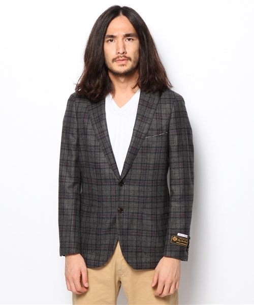 NANO universe（ナノユニバース）の「AQUOIBONISTE(アクアボニスト)/ テーラーメイド S2BJK（テーラードジャケット・メンズ・グリーン/グレー・44/46/48）」の8枚目の写真