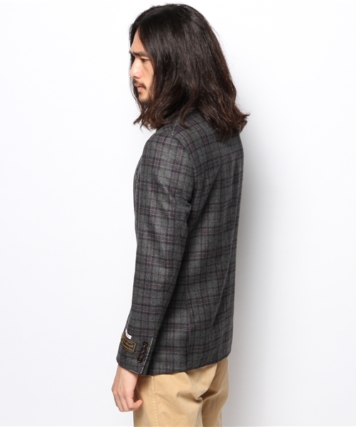 NANO universe（ナノユニバース）の「AQUOIBONISTE(アクアボニスト)/ テーラーメイド S2BJK（テーラードジャケット・メンズ・グリーン/グレー・44/46/48）」の9枚目の写真