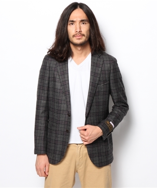 NANO universe（ナノユニバース）の「AQUOIBONISTE(アクアボニスト)/ テーラーメイド S2BJK（テーラードジャケット・メンズ・グリーン/グレー・44/46/48）」の11枚目の写真