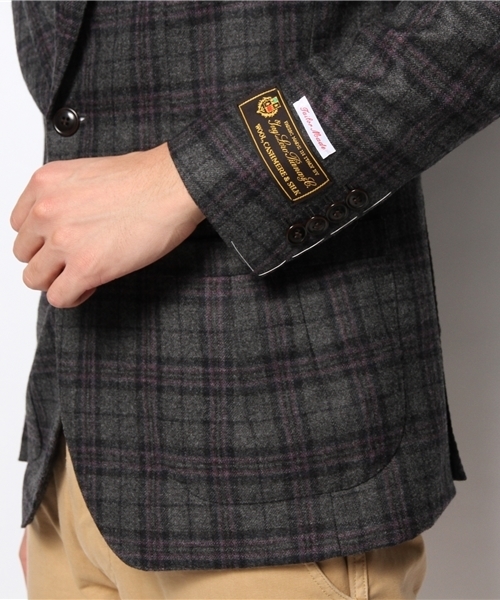 NANO universe（ナノユニバース）の「AQUOIBONISTE(アクアボニスト)/ テーラーメイド S2BJK（テーラードジャケット・メンズ・グリーン/グレー・44/46/48）」の4枚目の写真