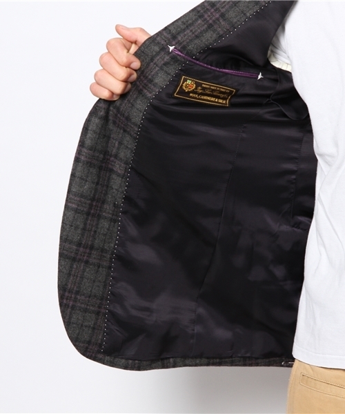 NANO universe（ナノユニバース）の「AQUOIBONISTE(アクアボニスト)/ テーラーメイド S2BJK（テーラードジャケット・メンズ・グリーン/グレー・44/46/48）」の5枚目の写真