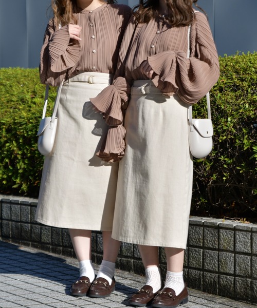 PairPair（ペアペア）の「キャンディスリーブプリーツブラウス（シャツ/ブラウス・レディース・その他/モカ/ライトベージュ・FREE）」の14枚目の写真