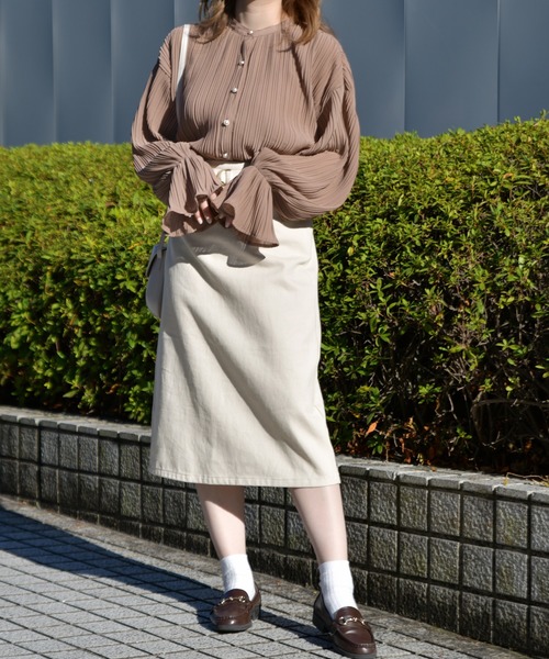 PairPair（ペアペア）の「キャンディスリーブプリーツブラウス（シャツ/ブラウス・レディース・その他/モカ/ライトベージュ・FREE）」の17枚目の写真