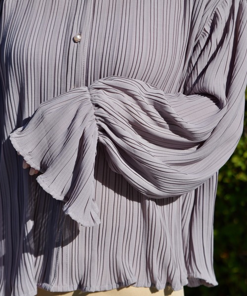 PairPair（ペアペア）の「キャンディスリーブプリーツブラウス（シャツ/ブラウス・レディース・その他/モカ/ライトベージュ・FREE）」の21枚目の写真