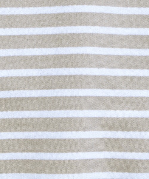 PairPair(ペアペア)の「フード付ボーダーヘンリートップス(パーカー・レディース・サックスブルー/ベージュ・FREE)」の10枚目の写真