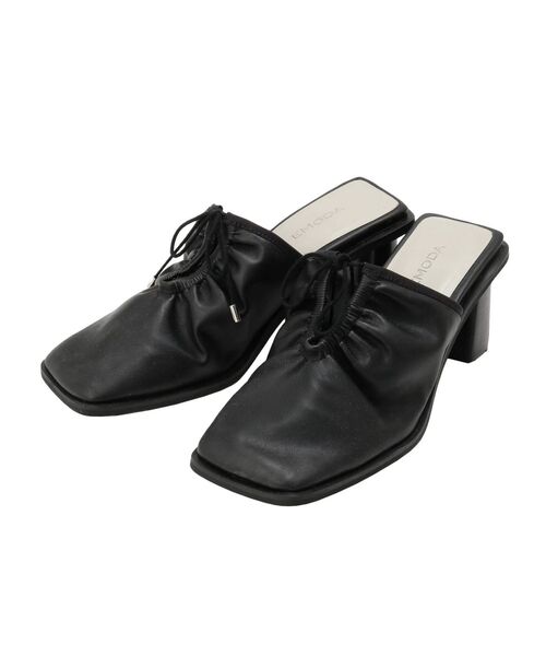 EMODA（エモダ）の「ギャザーカバーサボ（サンダル・レディース・ブラック/ブラウン・SMALL/MEDIUM/LARGE）」の7枚目の写真