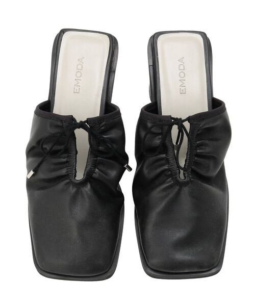 EMODA（エモダ）の「ギャザーカバーサボ（サンダル・レディース・ブラック/ブラウン・SMALL/MEDIUM/LARGE）」の10枚目の写真