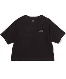 グラフィックボクシーTシャツ 90'S SERIF RHINESTONE CAVIAR