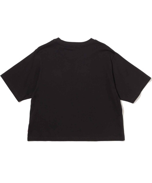 Levi's(リーバイス)の「グラフィックボクシーTシャツ 90'S SERIF RHINESTONE CAVIAR(Tシャツ/カットソー・レディース・ブラック・M/S/XS/L)」の4枚目の写真